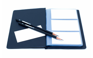 Notebook and pencils (Clipping path)