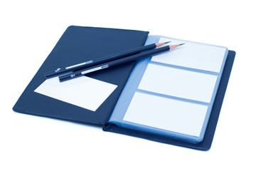 Notebook and pencils (Clipping path)