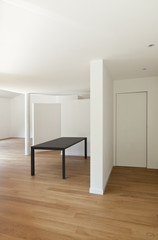 interior modern house, empty room with black table