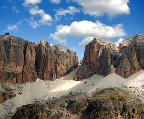 Dolomite peaks,Sella,Val di Fassa, Italy Alps