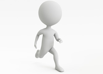 3d humanoid character running