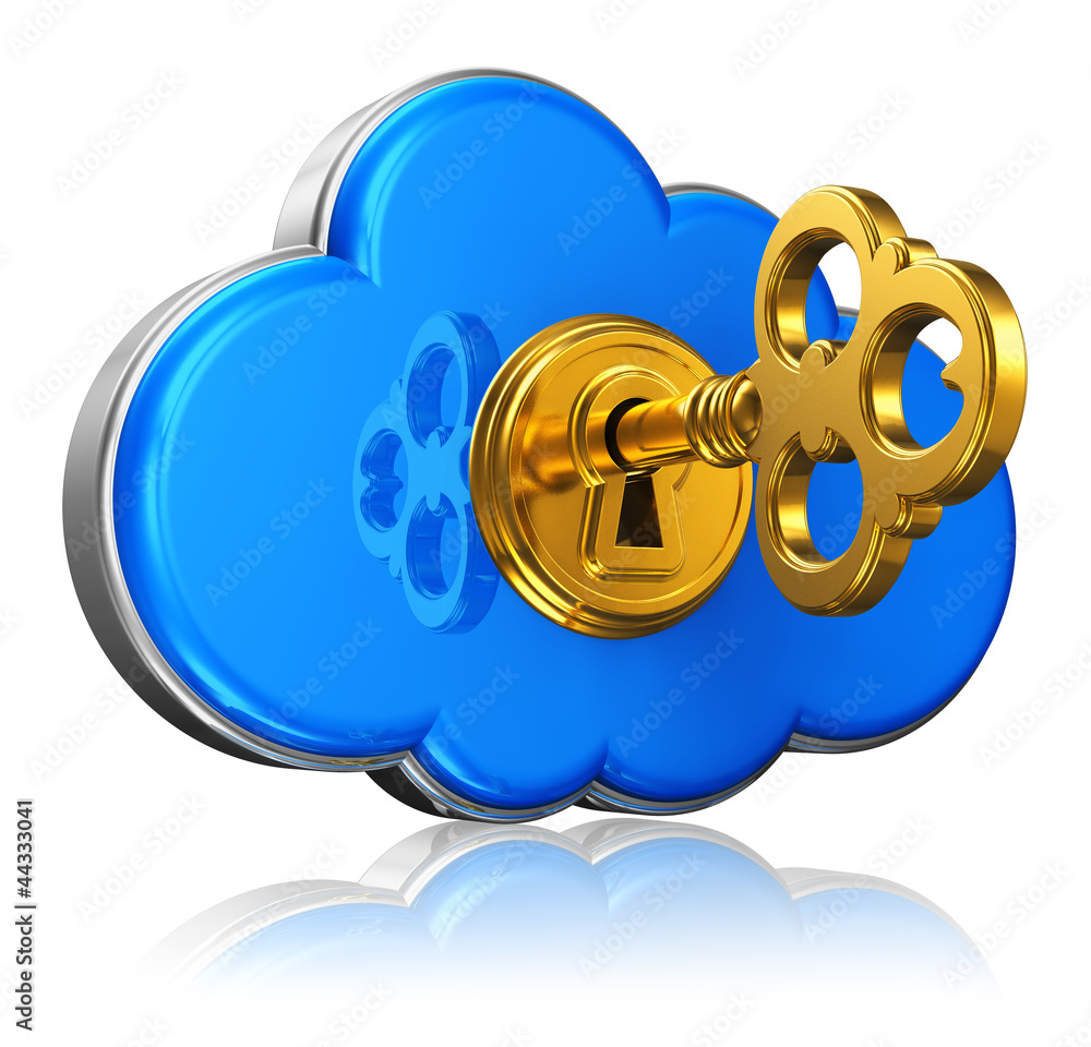 Poster Cloud computing and storage security concept