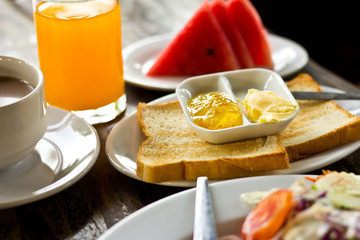 pile of toast for breakfast