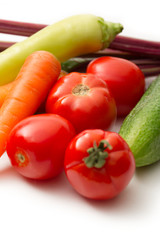 Set of fresh vegetables