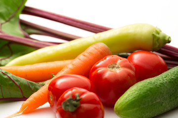 Set of fresh vegetables