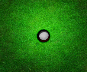 Ball in Hole Golf Background