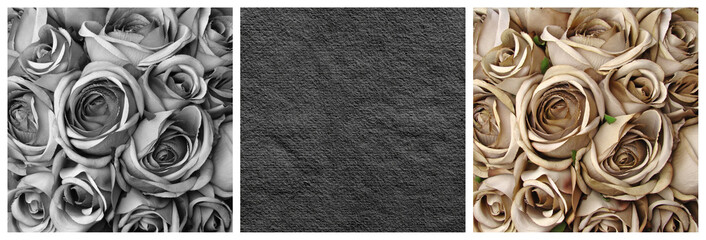 elegant  condolence card with roses pattern