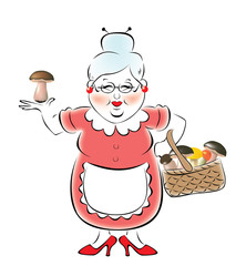 Иллюстрация бабушки