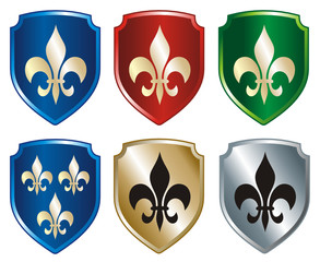 Wappen mit Lilien © jokatoons