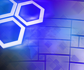 Blue Business Background Hexagon