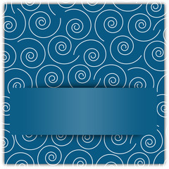 Swirl ornament background with copyspace applique