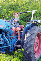 Ich fahre einen großen Traktor