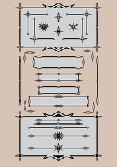 set of retro design elements vector illustration