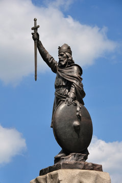 King Alfred the Great statue at Winchester, England.