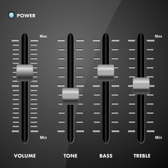 stylish fader on the black background