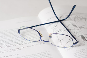 book and glasses