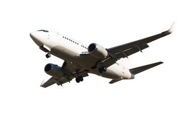 white plane with the gear