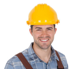 Worker wearing hard hat