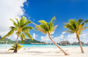 Perfect beach on Bora Bora