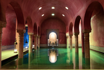 Arab baths in Granada, Andalucia, Spain 