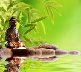 Panele Szklane Podświetlane  Budda Zen