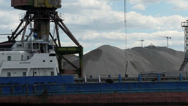 Works in industrial river port