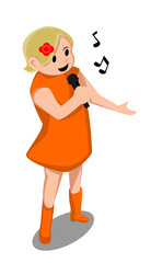 girl sing a song