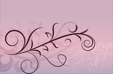 Pink floral horizontal background with copy space.