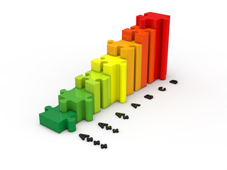 Energy saving concept 3d render