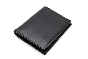 Black wallet isolated on white