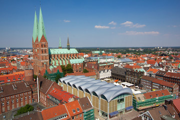 Fototapeta premium View over Lübeck