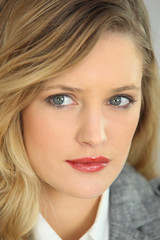 Fototapeta premium Close-up of blond businesswoman