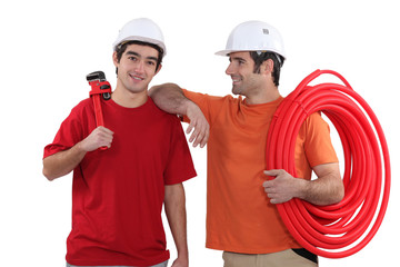 A team of tradesmen