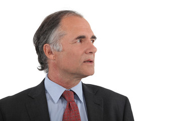 Profile shot of successful businessman