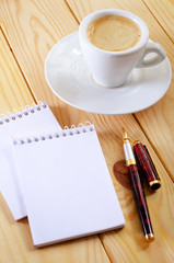 coffee and note