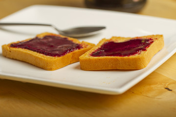 Toasts with jam