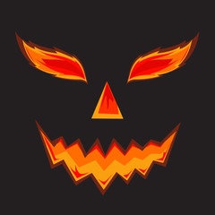Halloween vector pumpkin face