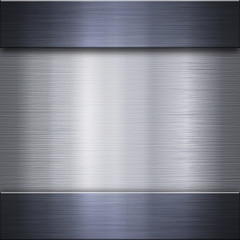 Brushed steel and aluminum metal plate