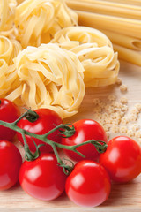 Ingredients for Italian pasta