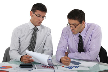 Two accountants at work.