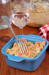 L'entrée macédoine de légumes mayonnaise