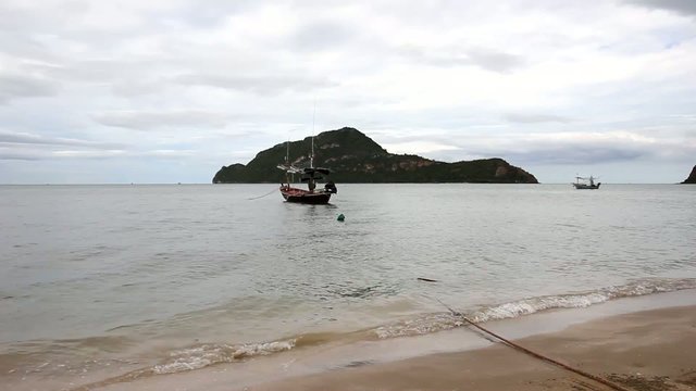 Beach and boats.