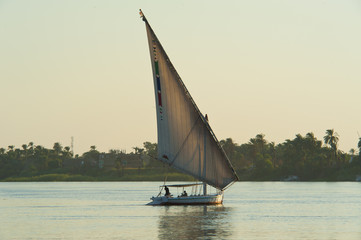 Traditional felluca on River Nile