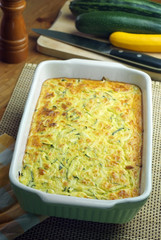 Courgette and feta souffle