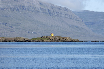 Papey island lighthouse, Iceland.