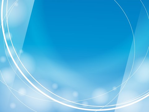 blue waves light design template frame background