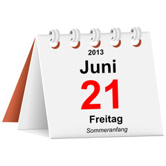 Kalender - 21.06.2013 - Sommeranfang