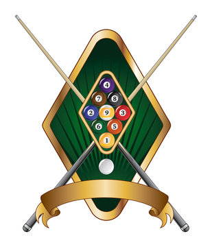 Nine Ball Emblem Design Banner