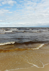Sea in a cloudy day.