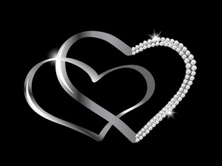 Silver hearts